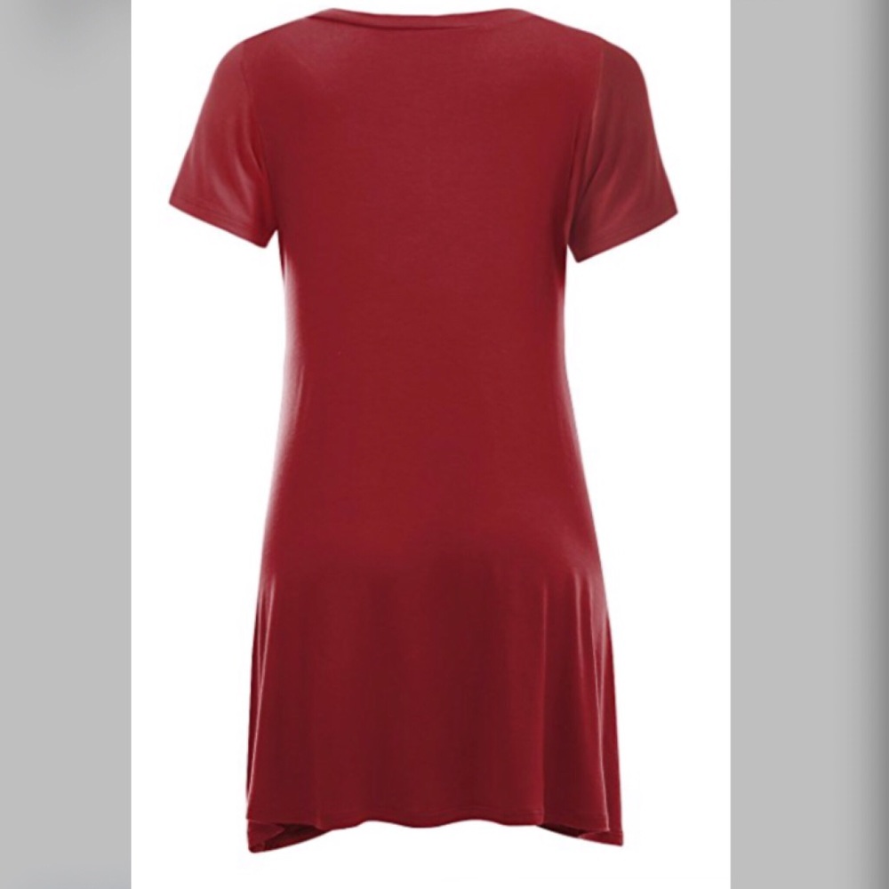 Flowy & Flattering Tunic/Dress (S-XXXL) in Wine - Picture 2 of 7